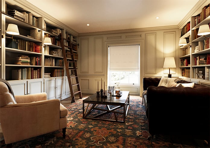 Wexley, White Cotton - Twist&Fit Roman Blind - Image 7